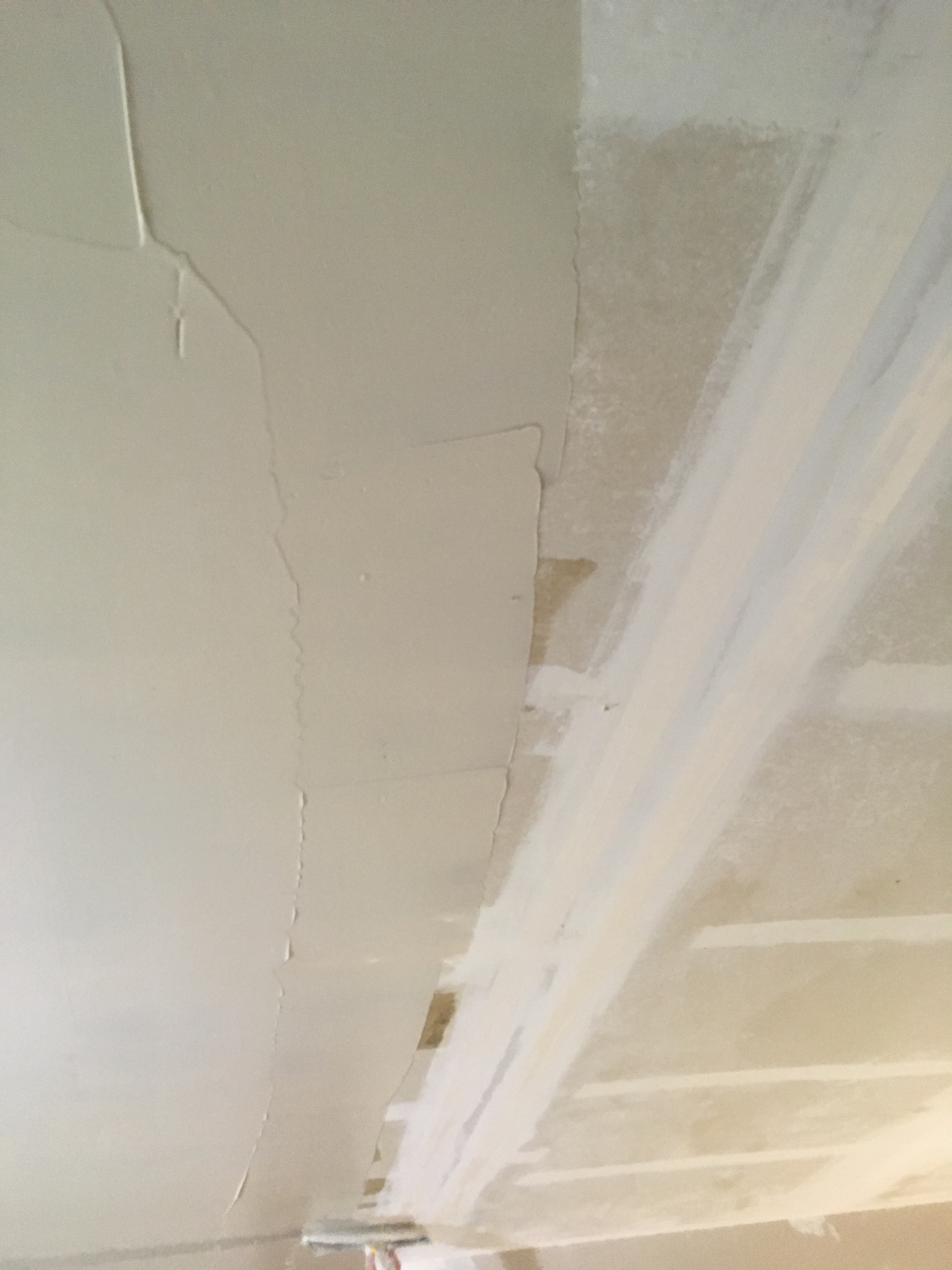 View of old ceiling being converted to new ceiling View of old ceiling being converted to new ceiling